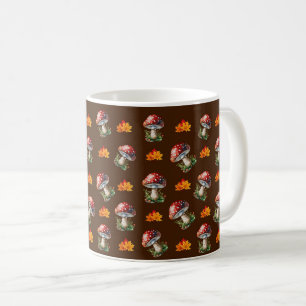 Trendy Herbst Herbst Blätter Pilze Pilze Fungi Bro Kaffeetasse