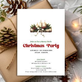Trendy Holly Berries Christmas Decoration Invite Einladung