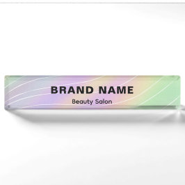 Trendy Hologram Esthetician Feminine Style Namensplakette