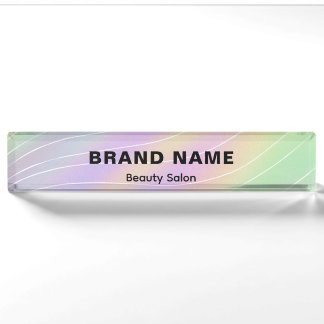 Trendy Hologram Esthetician Feminine Style Namensplakette
