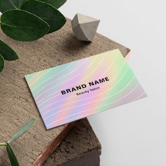 Trendy Hologram Esthetician Feminine Style Visitenkarte