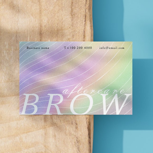 Trendy Hologramm nach Care Brow Instruktion Visitenkarte (Trendy Hologram After Care Brow Instruction Business Card)