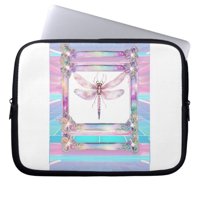 Trendy Holographic Dragonfly Electronics Bag Laptopschutzhülle (Vorderseite)