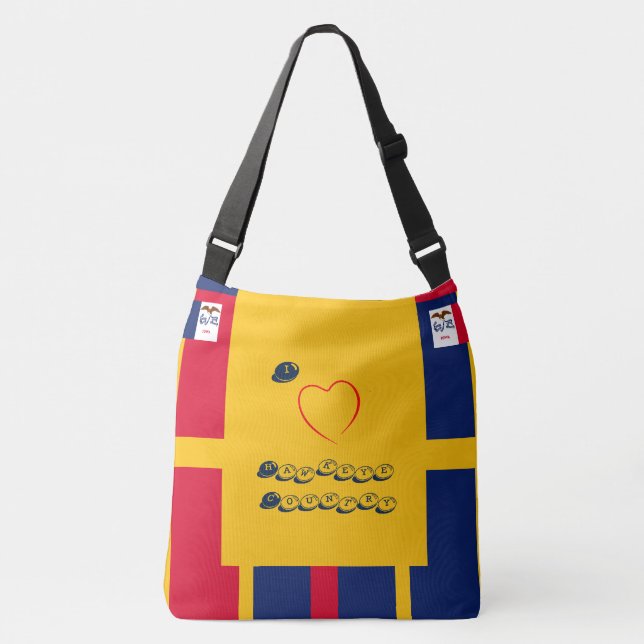 Trendy Honey Yellow Hawkeye Country Tragetaschen Mit Langen Trägern (Vorderseite)