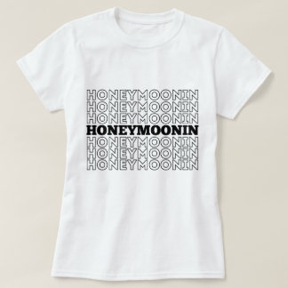 Trendy Hooneymoonin hubby wifey frisch vermählte U T-Shirt