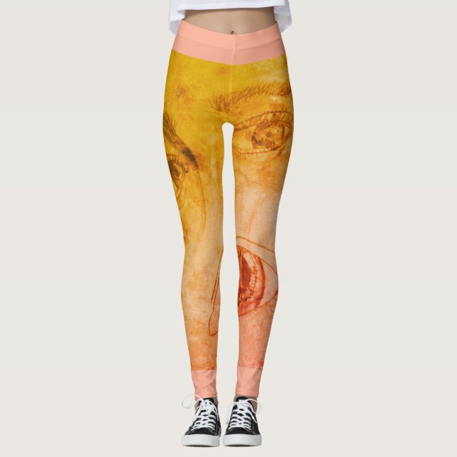 Trendy Hot Leggings - feines Muster, stylisches Fa (Vorderseite)