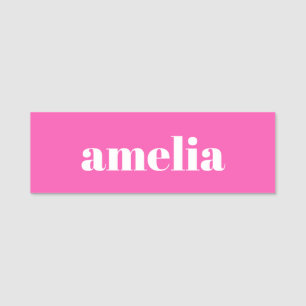 Trendy Hot Pink Namensschild