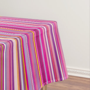 Trendy Hot Pink Streifen Fun farbiges Muster Tischdecke