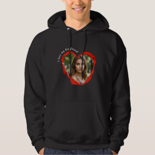Trendy I Liebe My Girlfriend Red Heart Custom Foto Hoodie