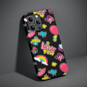 Trendy I Liebe You Colorful Modern Girly Y2K Case-Mate iPhone 14 Hülle