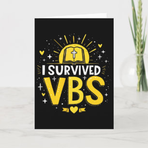 Trendy Ich überlebte Vbs Ferienbibel Schule  Karte