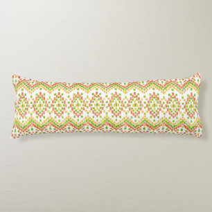 Trendy Ikat Ethnic Pattern on White zu individuali Seitenschläferkissen