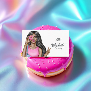 Trendy Illustriert Hot-Pink Beruflich Visitenkarte