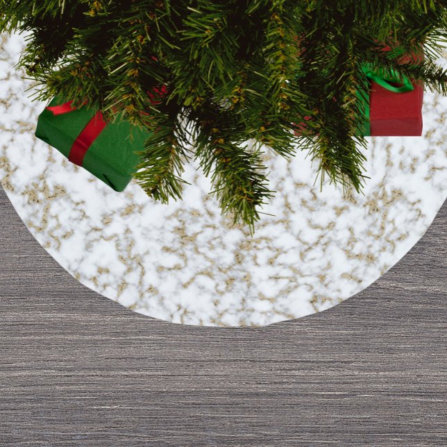 Trendy Imitate Gold Marmormuster Polyester Weihnachtsbaumdecke (Von Creator hochgeladen)