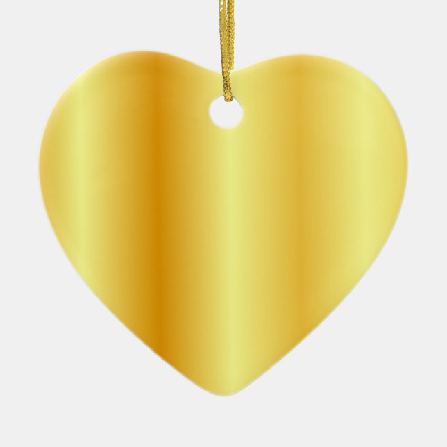 Trendy Imitate Gold Metallic Look Custom Blank Keramik Ornament (Vorne)