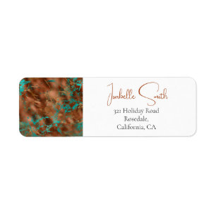 Trendy Imitate Kupfer und Aquamarine Metallic Foil