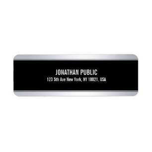 Trendy Imitate Silver Elegante Moderne Schwarze Vo