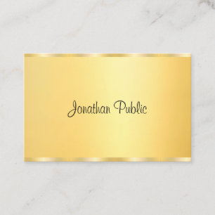 Trendy Imitats Gold Moderne Kalligrafie Visitenkarte