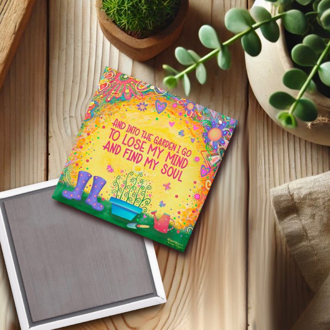 Trendy in den Garten I Go Fun Inspirivity Magnet (Von Creator hochgeladen)