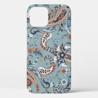 Trendy Indian Paisley: nahtloser Hintergrund.