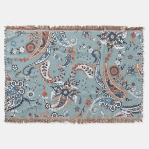 Trendy Indian Paisley: nahtloser Hintergrund. Decke