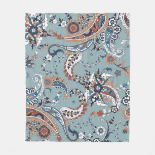 Trendy Indian Paisley: nahtloser Hintergrund. Fleecedecke