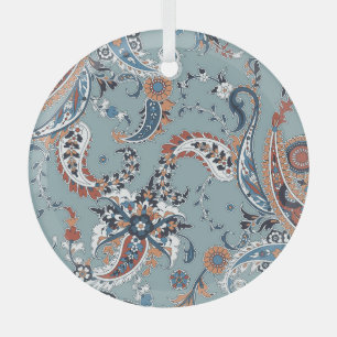 Trendy Indian Paisley: nahtloser Hintergrund. Ornament Aus Glas