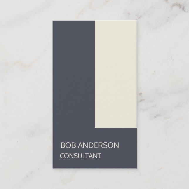 Trendy Indigo Ivory Architektur Minimalismus Fab Visitenkarte (Vorderseite)