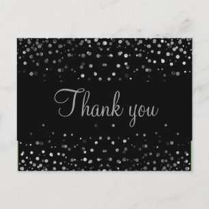Trendy Inexpensiv Gold Glitzer Black Vielen Dank Postkarte