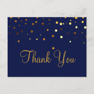 Trendy Inexpensiv Gold Glitzer Black Vielen Dank Postkarte
