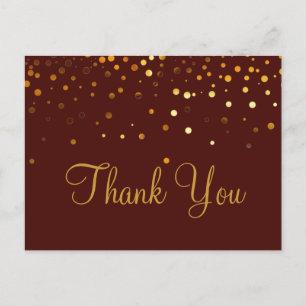 Trendy Inexpensiv Gold Glitzer Blue Vielen Dank Postkarte