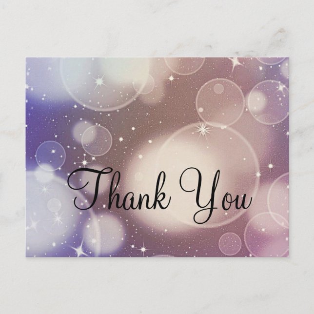 Trendy Inexpensiv Gold Glitzer Sparkle Vielen Dank Postkarte (Vorderseite)