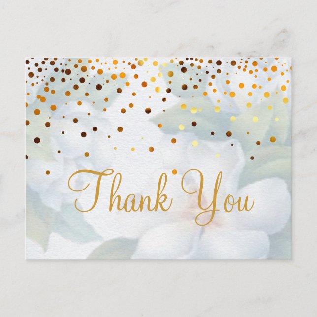 Trendy Inexpensiv Gold Glitzer Vielen Dank Postkarte (Vorderseite)