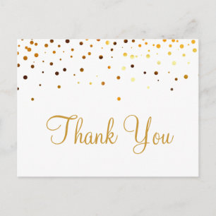 Trendy Inexpensiv Gold Glitzer White Vielen Dank Postkarte