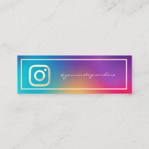 Trendy Instagram Instagram Holographic Mini Visitenkarte