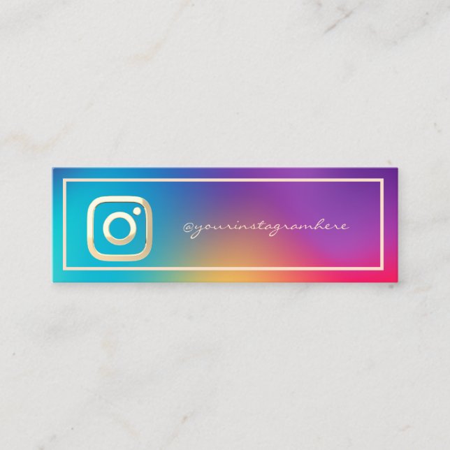Trendy Instagram Instagram Holographic Mini Visitenkarte (Vorderseite)