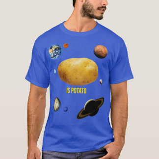 Trendy Is Potato mit Sonnensystem T-Shirt