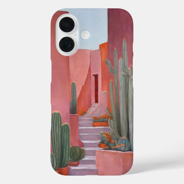 Trendy Kaktus-Phone-Hülle im Wüsten-Look  iPhone 16 Hülle (Rückseite)