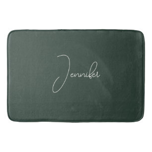 Trendy keltic Grayish Green Modern Name hinzufügen Badematte