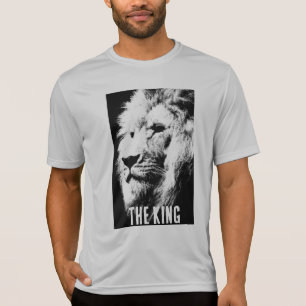 Trendy King Mens Sport-Tek-Wettbewerber Lion Silve T-Shirt