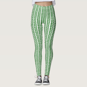 Trendy Kleeblatt Gemusterte Leggings