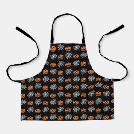 Trendy Kürbislaterne & Spiderweb Halloween Schürze