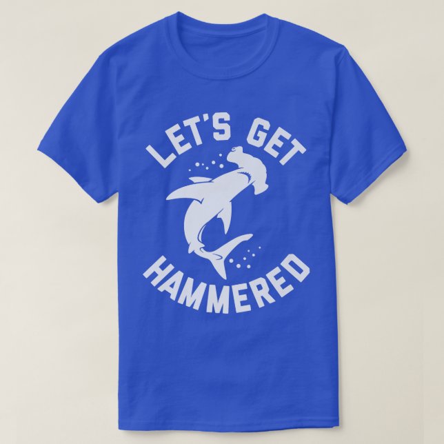 Trendy Lasse Hammered Shark Spaß T-Shirt (Design vorne)