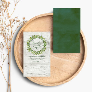 Trendy Laurel Wreath Greenerenerity Baby Shower Di Begleitkarte