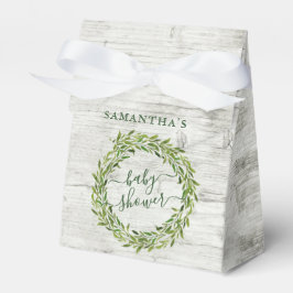 Trendy Laurel Wreath Greenery Baby Shower Geschenkschachtel