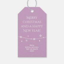 Trendy - Lavendel Pink - Snowflake Geschenketikett