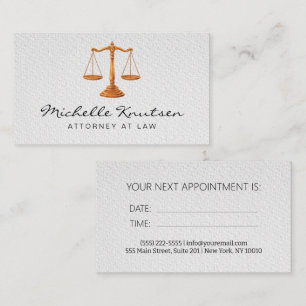 Trendy Lawyer Attorney on Law Termin card Visitenkarte
