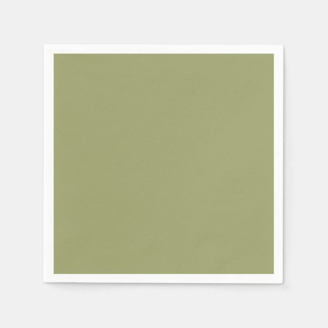 Trendy Leafy Brushwood Green - Paper Napkins Serviette (Vorderseite)