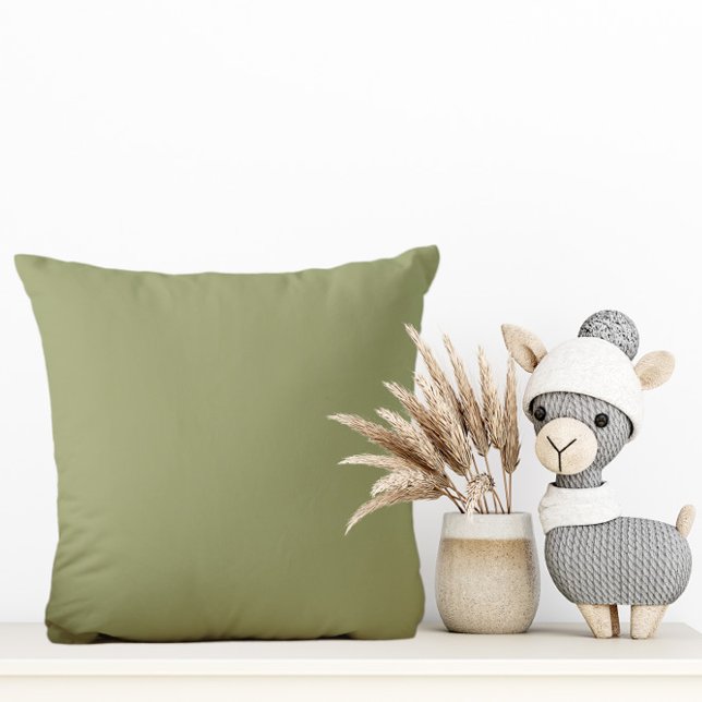 Trendy Leafy Brushwood Green - Throw Kissen (Von Creator hochgeladen)