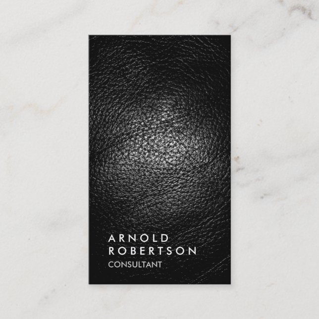 Trendy Leather Effect Consultant Business Card Visitenkarte (Vorderseite)